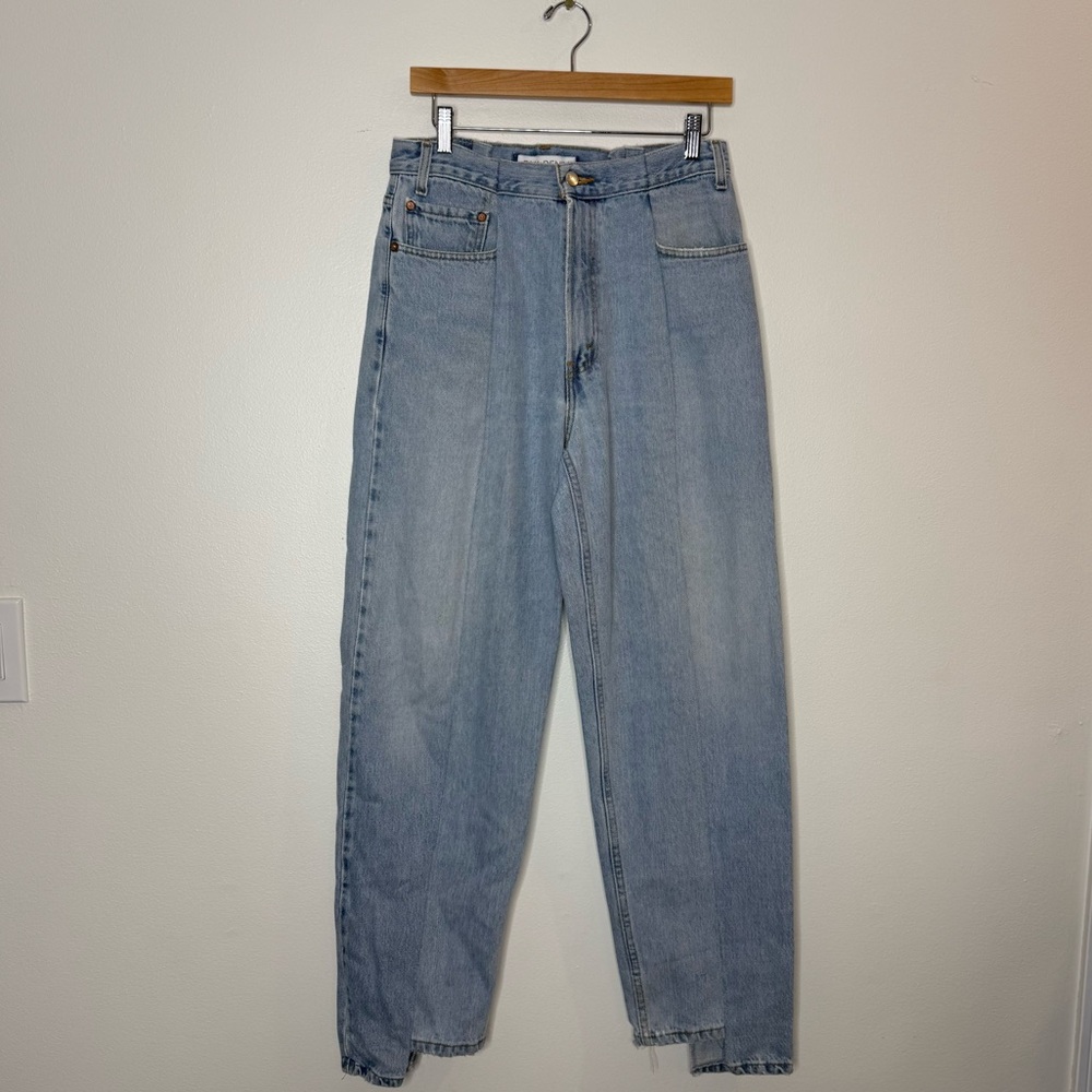 ELV DENIM Deconstructed Levi’s Light Wash Denim Jeans Sustainable Repurposed 30